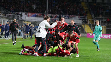 Die FC Bayern Amateure im Heimspiel gegen die SpVgg Unterhaching.