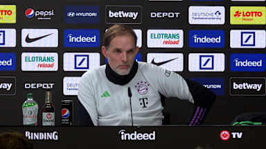 Thomas Tuchel at the press conference after FC Bayern's Bundesliga match at Eintracht Frankfurt