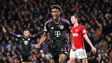Partido de la Champions League entre el Manchester United y el FC Bayern