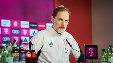 FC Bayern-Trainer Thomas Tuchel im Pressetalk