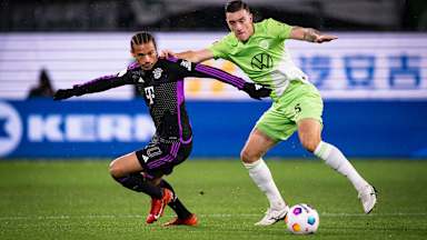 Spielszene aus der Bundesliga-Partie VfL Wolfsburg - FC Bayern