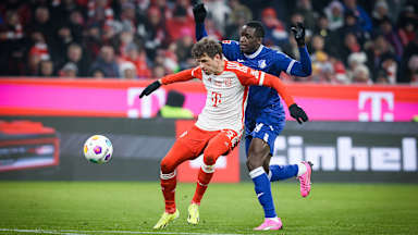 Spielszene aus dem Bundesliga-Spiel FC Bayern gegen die TSG Hoffenheim