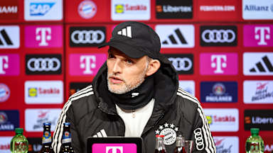 Thomas Tuchel at the press conference after FC Bayern's match against Werder Bremen