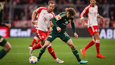 Spielszene aus dem Bundesliga-Spiel FC Bayern gegen 1. FC Union Berlin