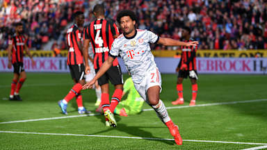 Serge Gnabry  beim Torjubel.