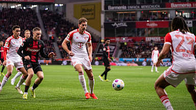 Spielszene aus der Bundesliga-Partie Bayer 04 Leverkusen - FC Bayern
