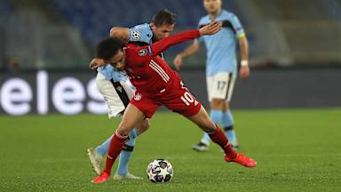 Szene der Partie Lazio Rom - FC Bayern in der Champions League