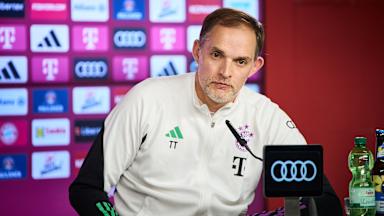 Thomas Tuchel spricht im Pressetalk des FC Bayern