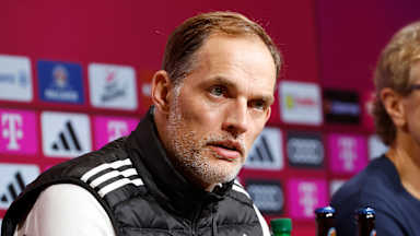 Thomas Tuchel auf der Pressekonferenz nach dem Bundesliga-Spiel des FC Bayern gegen RB Leipzig