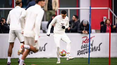 Training des FC Bayern vor dem Champions League-Spiel gegen Lazio Rom