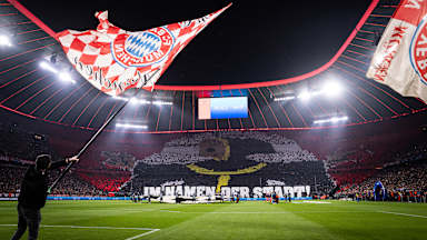 Tifo antes FC Bayern - Lazio Rom
