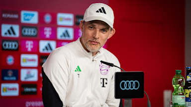 Thomas Tuchel spricht im Pressetalk des FC Bayern