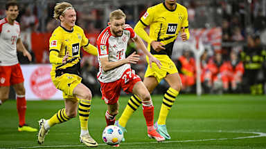 Spielszene aus dem Bundesliga-Spiel FC Bayern gegen Borussia Dortmund
