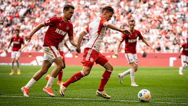 Spielszene aus dem Bundesliga-Spiel FC Bayern gegen 1. FC Köln
