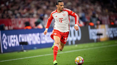 Leroy Sané in einem Champions League-Spiel des FC Bayern in der Allianz Arena