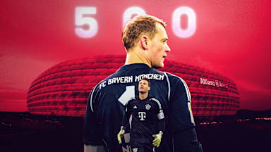 FC Bayern-Torhüter Manuel Neuer absolvierte am Sonntag sein 500. Bundesliga-Spiel