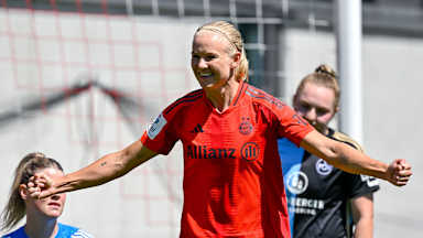 Pernille Harder nach dem Spiel gegen den 1. FC Nürnberg