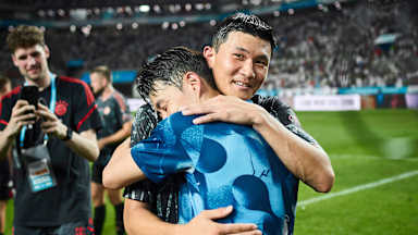 Minjae Kim und Heung-min Son auf Audi Summer Tour 2024 in Korea