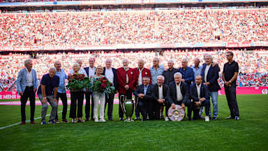 Landesmeistersieger des FC Bayern 1974 werden in der Allianz Arena geehrt