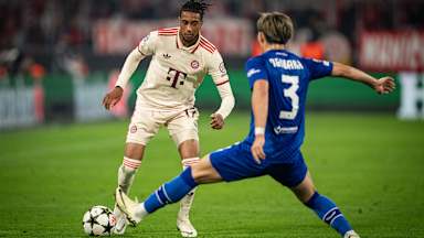 Scene from the match between FC Bayern and Dinamo Zagreb
