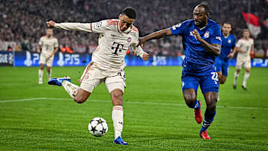 Scene from the match between FC Bayern and Dinamo Zagreb