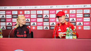 Pressetalk der FC Bayern Frauen vor dem Topspiel gegen Wolfsburg