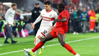 Spielszene aus dem Bundesliga-Duell FC Bayern vs. VfB Stuttgart
