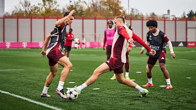 FC Bayern training before Champions League game at Barcelona