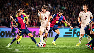 Szene aus dem Spiel zwischen FC Bayern und FC Barcelona