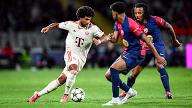 Szene der Partie FC Barcelona - FC Bayern in der Champions League