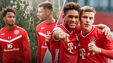 Armindo Sieb und Gabriel Vidović am FC Bayern Campus
