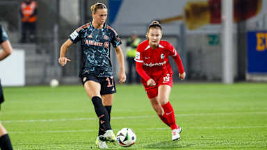 2:1 im Spiel der FC Bayern Frauen gegen SC Freiburg