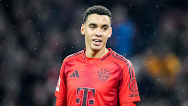 Jamal Musiala im Spiel des FC Bayern gegen 1. FC Heidenheim