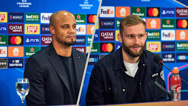 press conference Shakhtar Donetsk Bayern Konrad Laimer Vincent Kompany