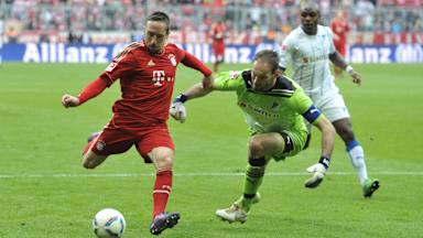 Franck Ribery im Spiel des FC Bayern gegen die TSG 1899 Hoffenheim im Jahr 2012