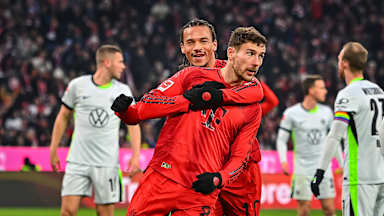 Spielszene aus dem Bundesliga-Spiel FC Bayern vs. VfL Wolfsburg