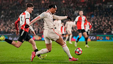 Szene der Partie Feyenoord Rotterdam - FC Bayern in der Champions League