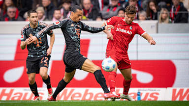 Scene from Bundesliga match SC Freiburg vs. FC Bayern