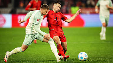 Szene aus dem Spiel zwischen FC Bayern und Werder Bremen