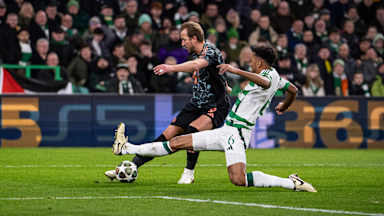 Szene der Partie Celtic Glasgow - FC Bayern in der Champions League