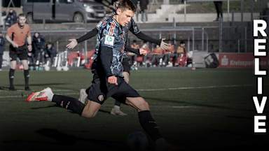 Spielszene aus dem Duell der FC Bayern U19 beim 1. FC Heidenheim