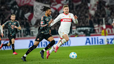 Szene aus dem Spiel zwischen dem VfB Stuttgart und FC Bayern