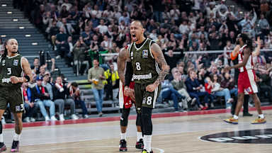 Der FC Bayern Basketball gewinnt das Heimspiel im SAP Garden gegen Roter Stern Belgrad