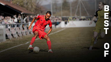 Jonah Kusi-Asare im Spiel der FC Bayern Amateure gegen die DJK Vilzing