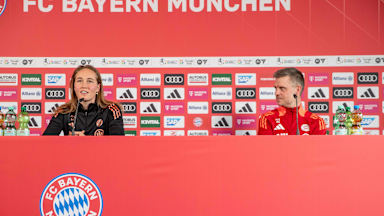 Pressetalk der FC Bayern Frauen vor dem Topspiel gegen Wolfsburg