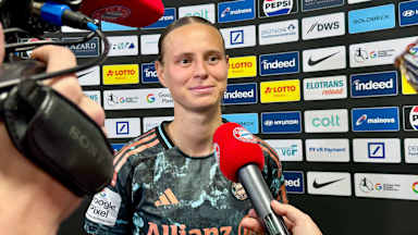 Klara Bühl im Interview nach der Partie gegen Eintracht Frankfurt.