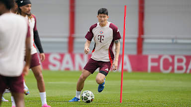 FC Bayern training before Champions League match at Inter Milan