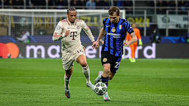 Szene der Partie Inter Mailand - FC Bayern in der Champions League