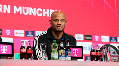 Vincent Kompany at his press conference after Bayern's Bundesliga home match against Mainz