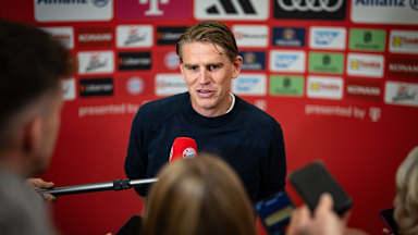 Christoph Freund during an interview after the Bundesliga match between FC Bayern and FSV Mainz